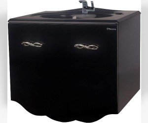 Тумба под раковину Bellezza ВЕРСАЛЬ 90, подвесная, 2 ящика 1 внутренний, цвет - черный