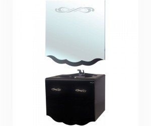 Тумба под раковину Bellezza ВЕРСАЛЬ 90, подвесная, 2 ящика 1 внутренний, цвет - черный