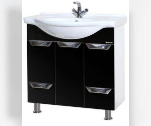 Тумба под раковину Bellezza БЕЛЛА 75 ЛЮКС, напольная, цвет - черный