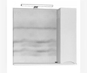 Зеркальный шкаф Санта Сатурн 80 см, 700275, с подсветкой, белый