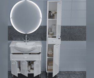 Пенал СаНта Монарх 30 710005, напольный, цвет белый