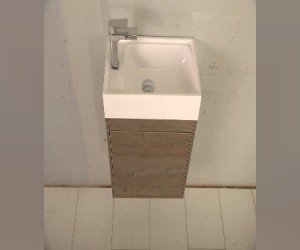 Тумба под раковину Art&Max Family-500-1D-SO-PS-R, 50 x 27 x 50 см подвесная, коричневый (Pino Siberia)