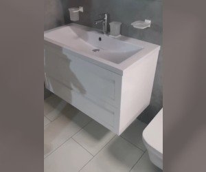 Тумба под раковину Art&Max AM-Platino-900-2C-SO-BM, 90 x 49 x 55 см подвесная, белый матовый