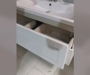 Тумба под раковину Art&Max AM-Platino-1000-2C-SO-BM, 100 x 49 x 55 см подвесная, белый матовый