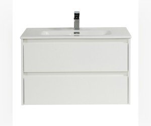 Тумба под раковину BelBagno Kraft 80, подвесная, цвет Bianco Opaco, Kraft-800-2C-SO-BO