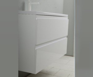 Тумба под раковину Art&Max AM-Bianchi-900-2C-SO-BM, 90 x 45 x 55 см подвесная, белый матовый