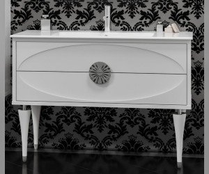 Тумба под раковину Opadiris Smile Ибица 90 напольная, цвет белый/хром