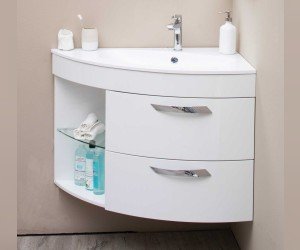 Тумба под раковину De Aqua Трио Люкс-90 New 90 см с подсветкой