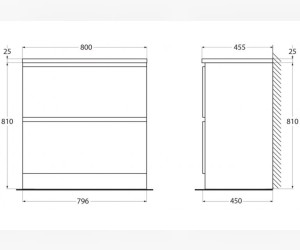 Тумба под раковину BelBagno Albano-800, 80 см, Pino Scania, ALBANO-800-2C-PIA-PS