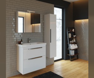 Зеркальный шкаф Dreja Prime 60 см, 99.9304 подвесной, белый