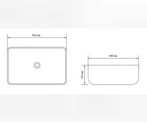 Раковина Aquanet Soul-1 50 x 40 x 13.5 см накладная, белый, 211282