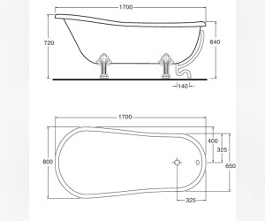 Ванна акриловая Azzurra Giunone V112 C