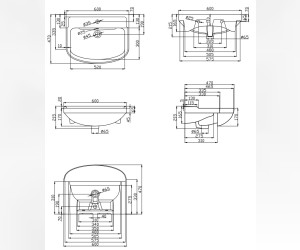 Раковина Della Classic 60 см