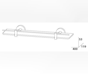 Полка стеклянная Artwelle Harmonie HAR 035 длина 50 см