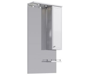 Зеркало с полочкой,шкафчиком,а так же светодиодной подсветкой,выключателем и розеткой