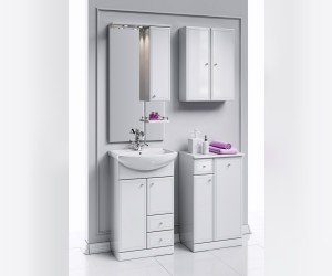 Зеркало с полочкой,шкафчиком,а так же светодиодной подсветкой,выключателем и розеткой