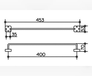 Полотенцедержатель Keuco Smart 02301010400 40 см, хром