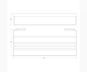 Полка для полотенец Artwelle Regen 838160A со штангой, цвет хром