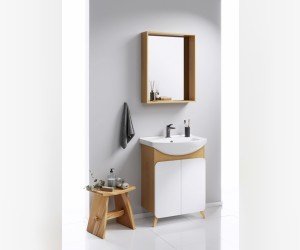 Напольная тумба 65 см с двумя дверцами с умывальником