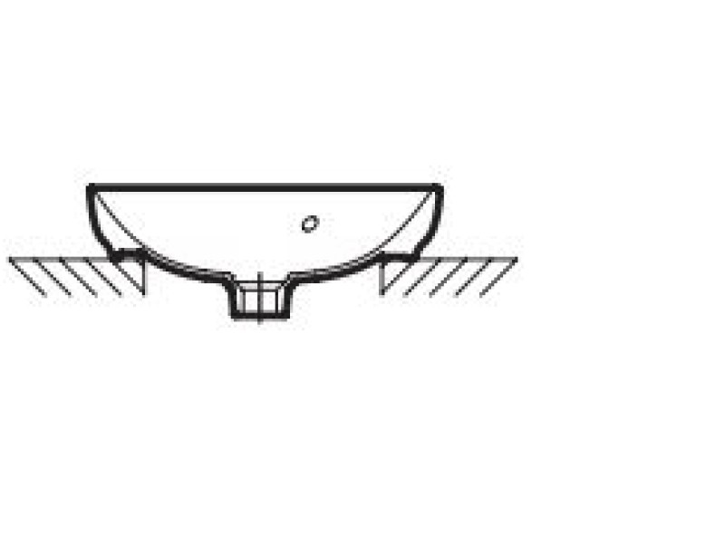 Раковина Jacob Delafon Nouvelle Vague EVI102-00, накладная, 56 х 40 х 18 см