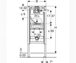 Инсталляция для писсуара Geberit Duofix 111.676.00.1