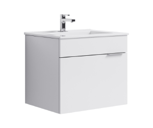 Подвесная тумба с одним ящиком с умывальником