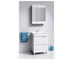 Напольная тумба с двумя ящиками с умывальником