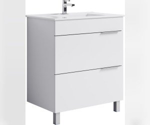 Напольная тумба с двумя ящиками с умывальником