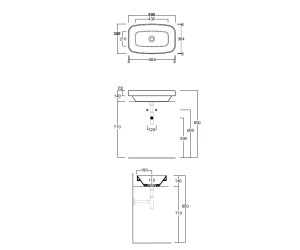 Раковина Simas Baden Baden BB11bi*0 накладная, 60 х 38 х 14 см
