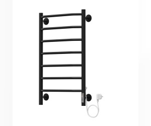 Полотенцесушитель электрический Terminus Виктория П7 450x750, ширина 48.2 м, высота 75 см, черный RAL 9005 матовый