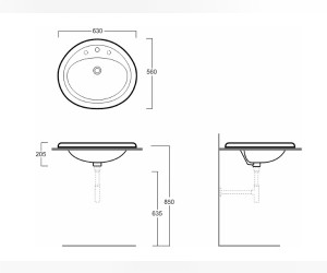 Раковина Simas Top e lavabi dArredo Desmo S52bi*1, белая