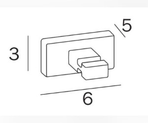 Крючок Inda Lea A1820ANE, цвет: черный матовый
