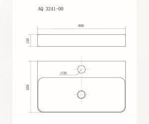 Раковина Aquatek 60 х 42 см, накладная, белая, AQ3241-00