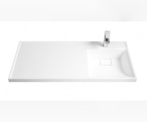 Раковина Акватон Лондри 105 см, 1A72223KLH010, искусственный камень, белый