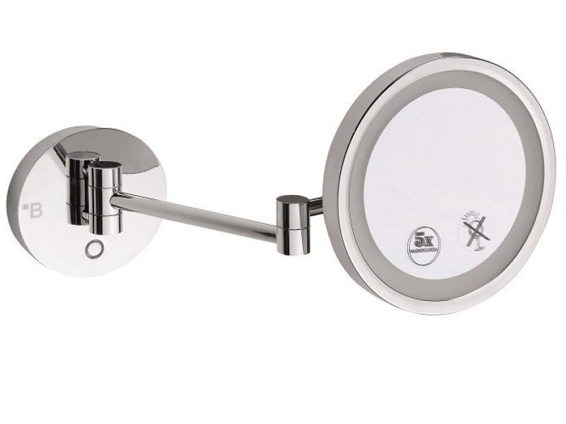 Косметическое зеркало Bemeta 112101149 21.6 x 37 x 21.6 см, с подсветкой, хром