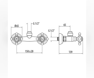 Смеситель Gattoni Vivaldi 12077 для душа, бронза