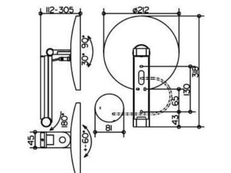 Настенное косметическое зеркало Keuco iLook_move 17612 019002 с сенсорной панелью