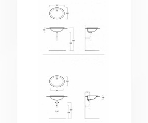 Раковина Simas Top e lavabi dArredo S50P, 55*42 см