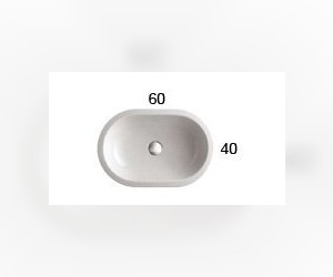 Раковина накладная Globo Forty3 SC012.BI*0, 60х40 см