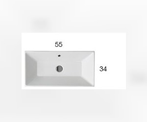 Раковина накладная Globo Forty3 FO056.BI*0, 55х34 см