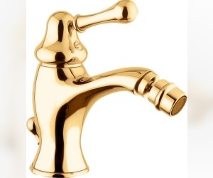 Смеситель для биде Bugnatese Maya 8923GO, с донным клапаном, золото