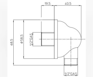 Шланговое подключение Bossini V00014.021, золото
