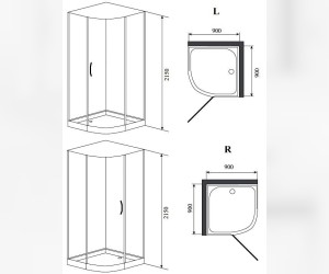 Душевая кабина Timo Armo H-506 90 x 90 см (Premium)