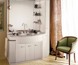 Пенал Labor Legno Paris P 0/11 SX CR, белый лак/хром