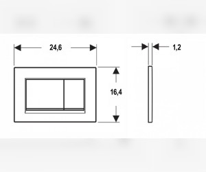 Клавиша смыва Geberit Sigma Type 30, 115.883.16.1 черный матовый