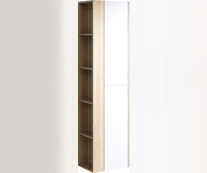 Подвесной универсальный левый/правый пенал 30см с двумя дверьми и системой открывания  «push-to-open» и открытыми полочками.