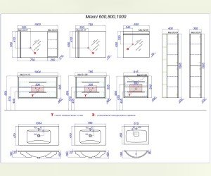 Подвесной универсальный левый/правый пенал 30см с двумя дверьми и системой открывания  «push-to-open» и открытыми полочками.