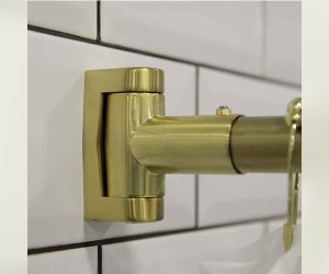 Карниз для шторы Радомир 1-12-3-0-9-172 фронтальный на ванну Орегона 170 х 100 см, золото