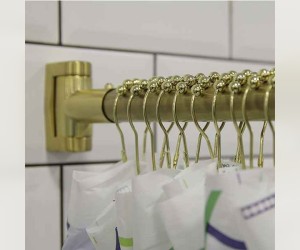 Карниз для шторы Радомир 1-12-3-0-9-172 фронтальный на ванну Орегона 170 х 100 см, золото