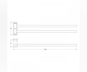 Держатель полотенца Artwelle Regen 8331 двойной, 40 см, цвет хром